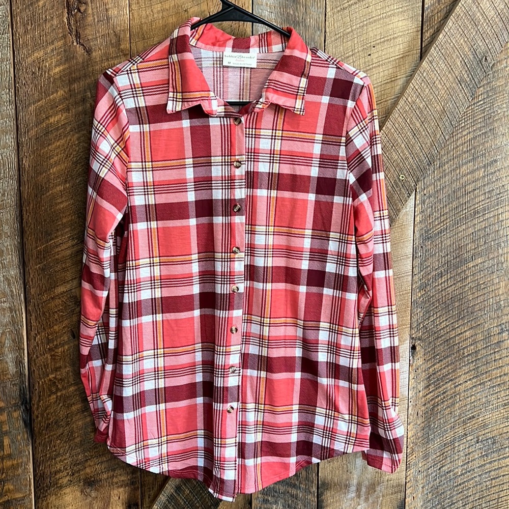 Bobbie Brooks ladies plaid shirt size medium